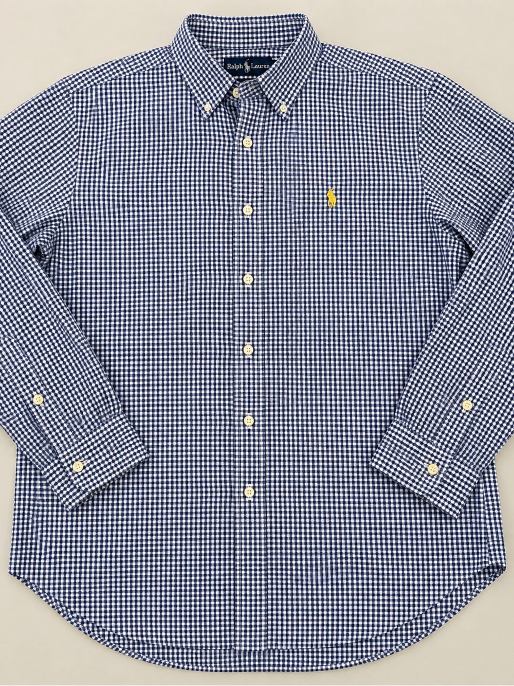 Ralph Lauren Classic Fit Gingham Check Button Down Shirt Men’s L